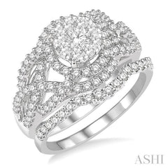 Halo Lovebright Diamond Wedding Set