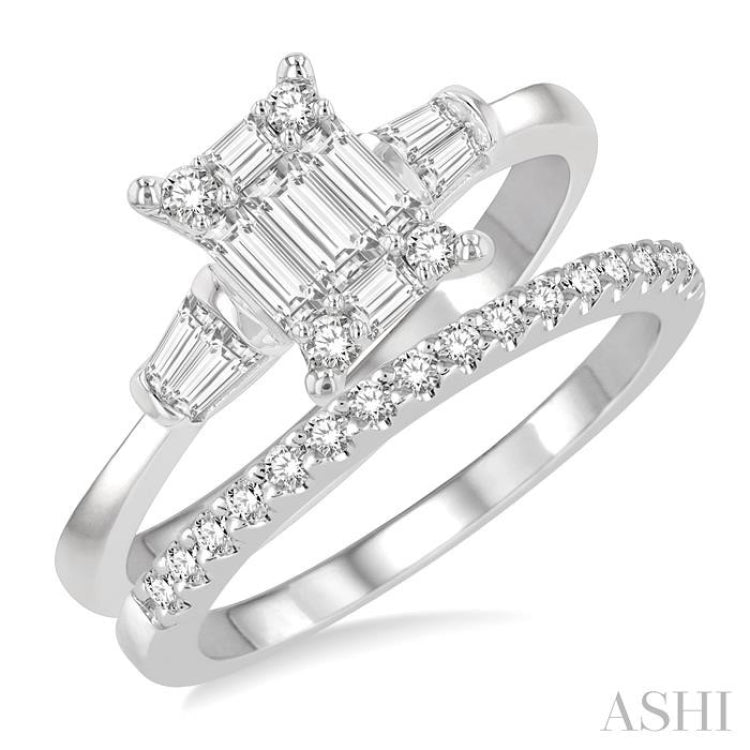 Fusion Diamond Wedding Set