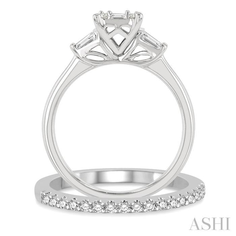 Fusion Diamond Wedding Set