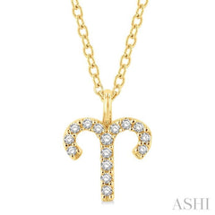 Aries Zodiac Diamond Pendant