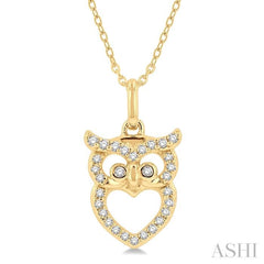 Owl Petite Diamond Fashion Pendant