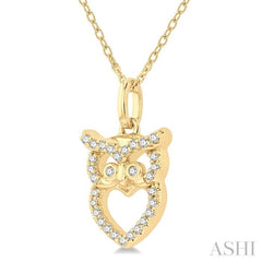 Owl Petite Diamond Fashion Pendant