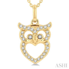 Owl Petite Diamond Fashion Pendant