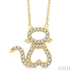 Cat Petite Diamond Fashion Pendant