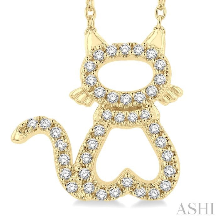 Cat Petite Diamond Fashion Pendant