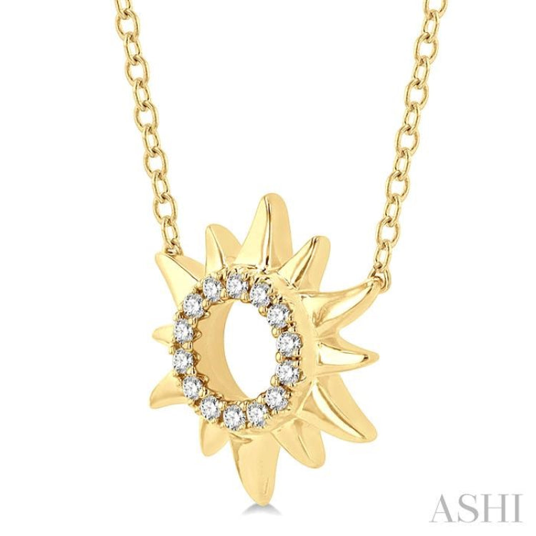 Sunburst Petite Diamond Fashion Pendant