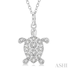 Turtle Petite Diamond Fashion Pendant