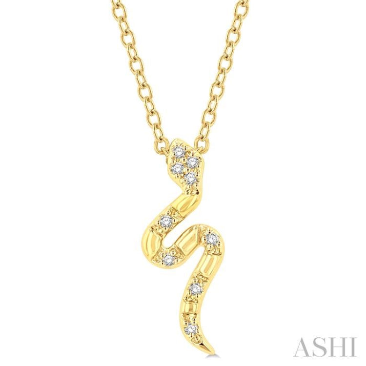 Snake Petite Diamond Fashion Pendant