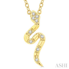 Snake Petite Diamond Fashion Pendant