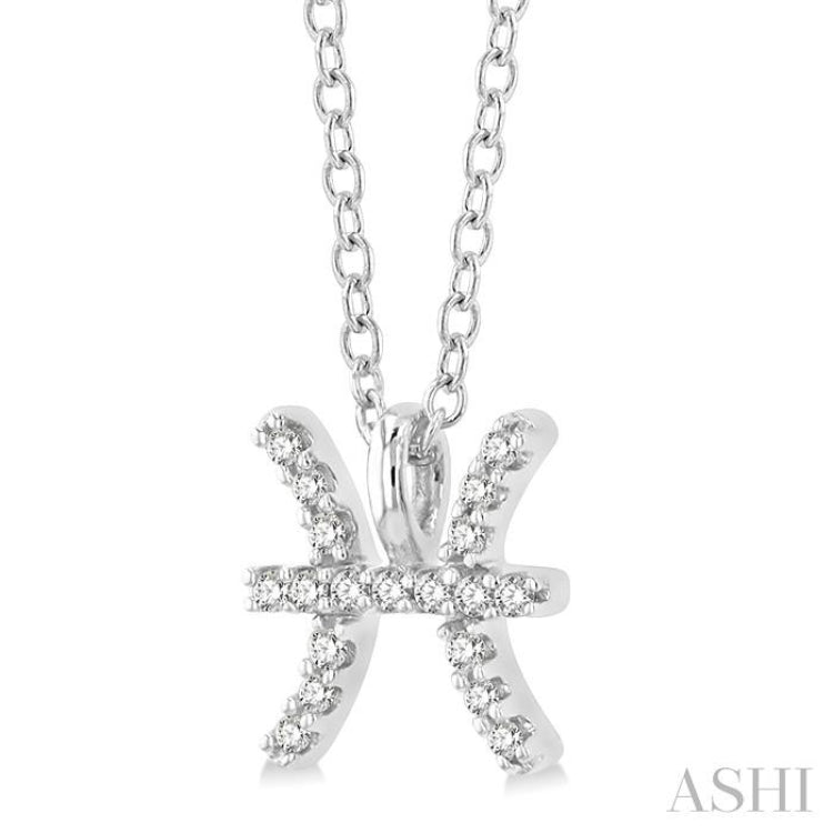 Pisces Zodiac Diamond Pendant