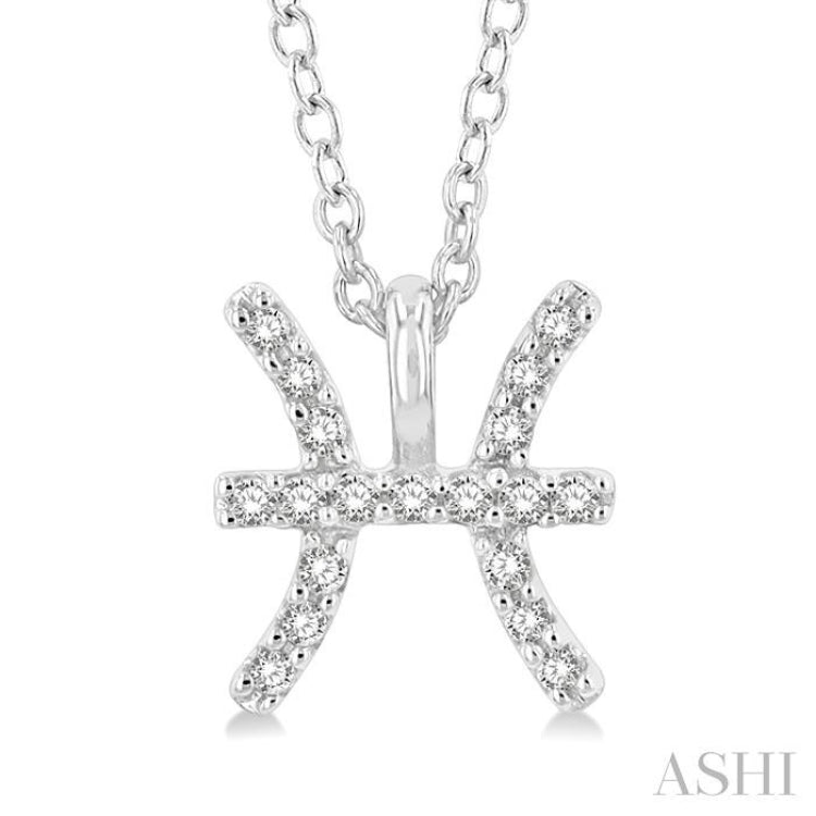 Pisces Zodiac Diamond Pendant