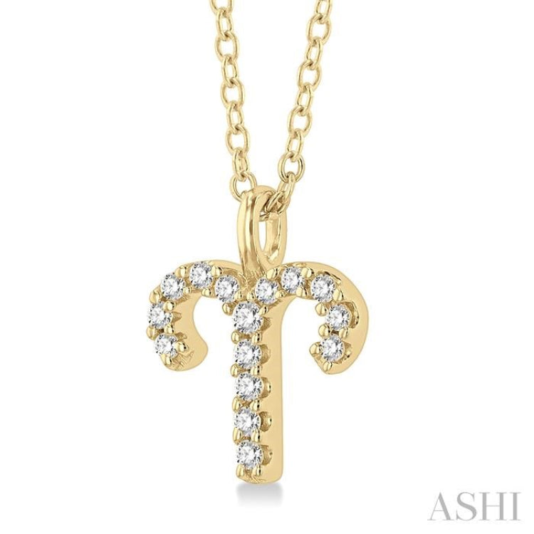 Aries Zodiac Diamond Pendant