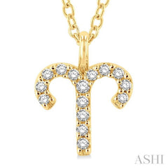 Aries Zodiac Diamond Pendant