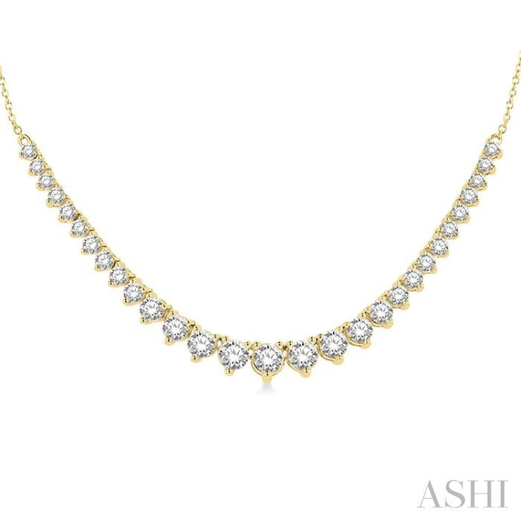 Graduated Diamond Smile Necklace