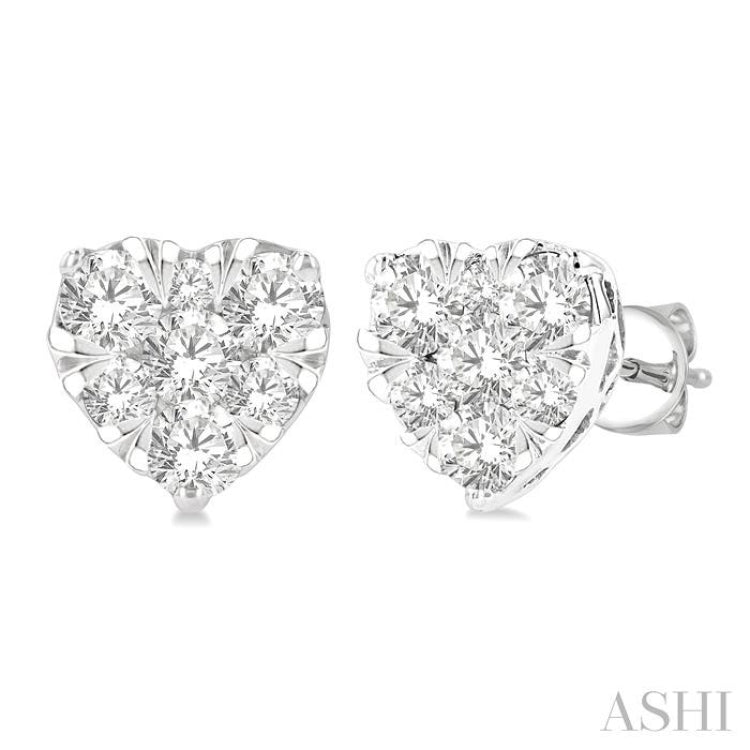 Heart Shape Lovebright Essential Diamond Stud Earrings