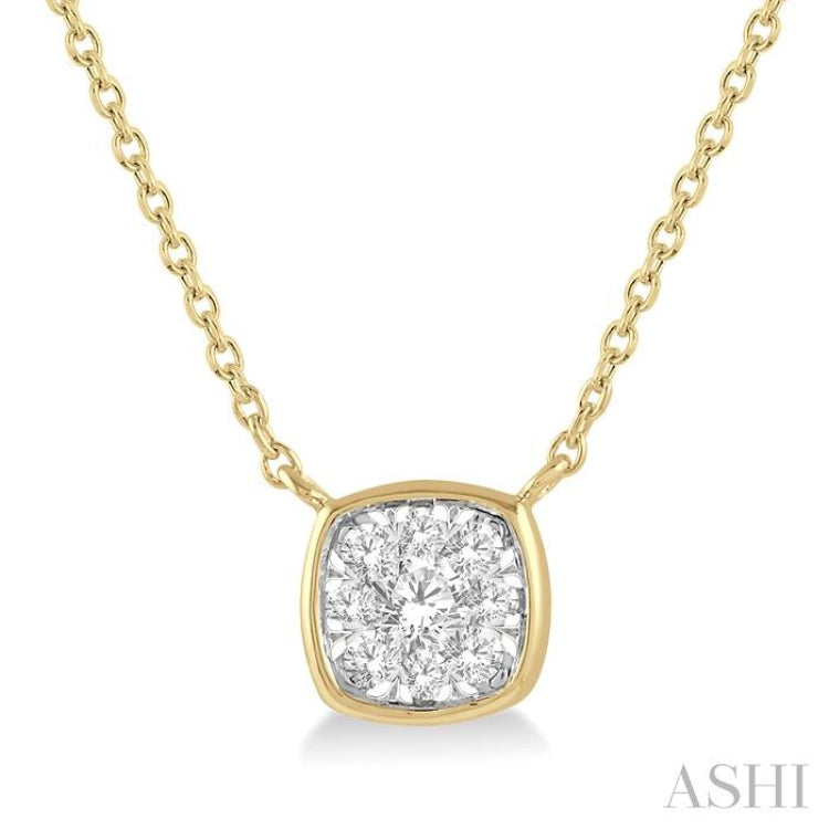 Cushion Shape Lovebright Essential Diamond Necklace