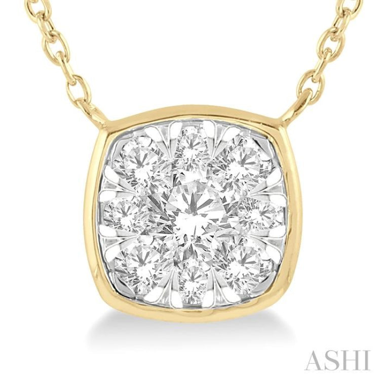 Cushion Shape Lovebright Essential Diamond Necklace