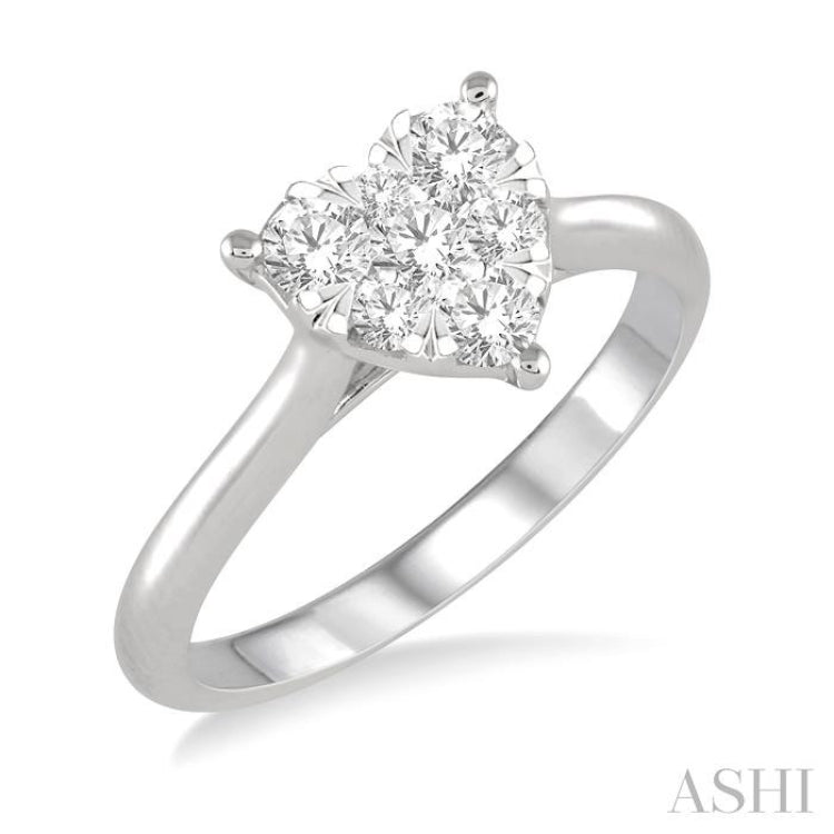 Heart Shape Lovebright Essential Diamond Engagement Ring