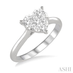 Heart Shape Lovebright Essential Diamond Engagement Ring