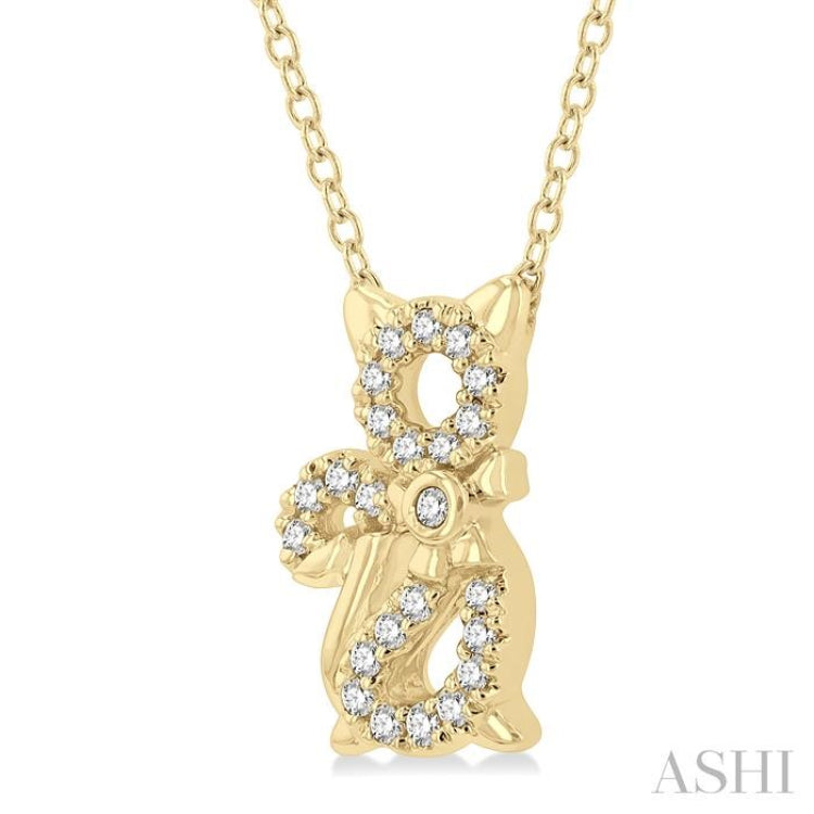 Cat Petite Diamond Fashion Pendant