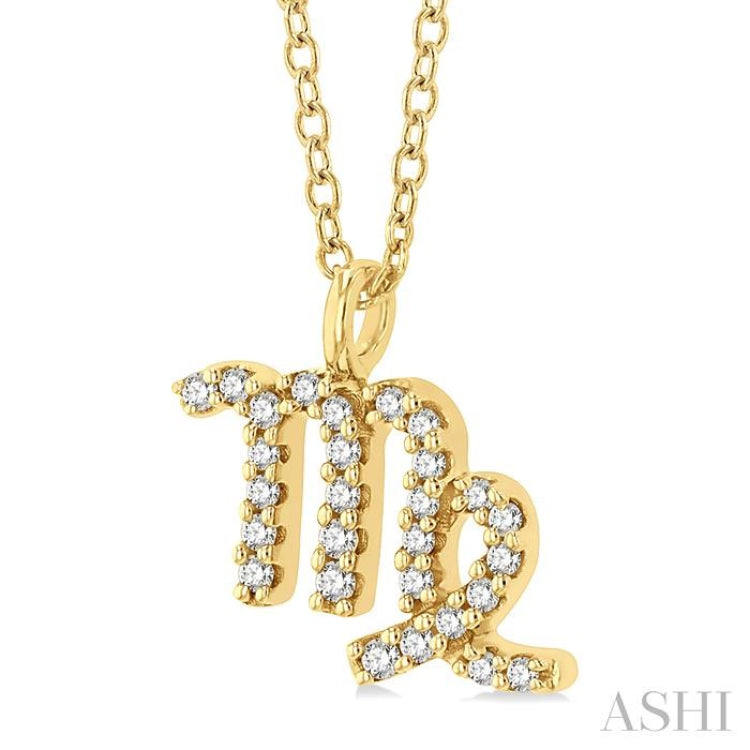 Virgo Zodiac Diamond Pendant