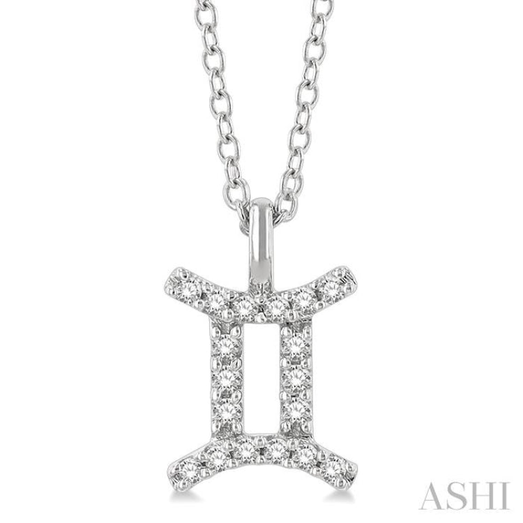 Gemini Zodiac Diamond Pendant