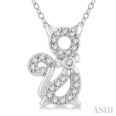 Cat Petite Diamond Fashion Pendant