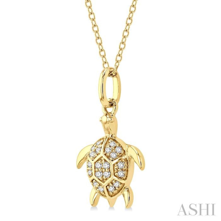 Turtle Petite Diamond Fashion Pendant