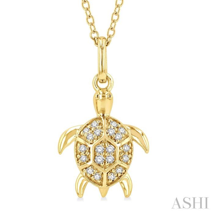 Turtle Petite Diamond Fashion Pendant