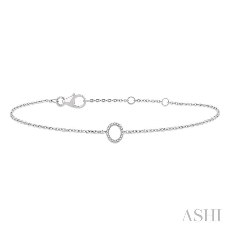 'O' Initial Diamond Chain Bracelet