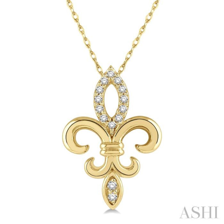 Fleur De Lis Diamond Pendant