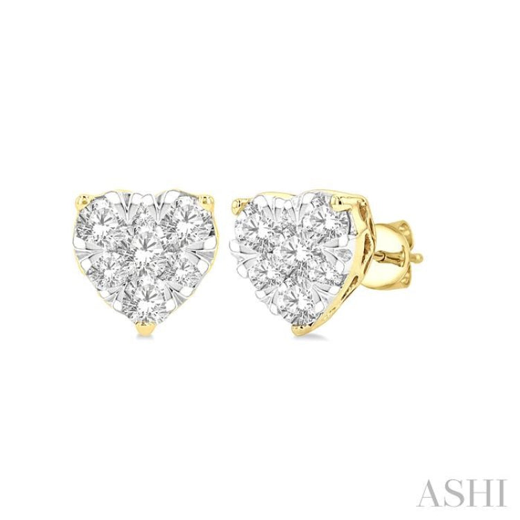 Heart Shape Lovebright Essential Diamond Stud Earrings