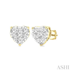 Heart Shape Lovebright Essential Diamond Stud Earrings