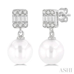 Pearl & Diamond Earrings