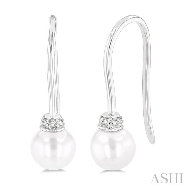 Pearl & Petite Diamond Fashion Earrings