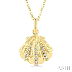 Seashell Petite Diamond Fashion Pendant