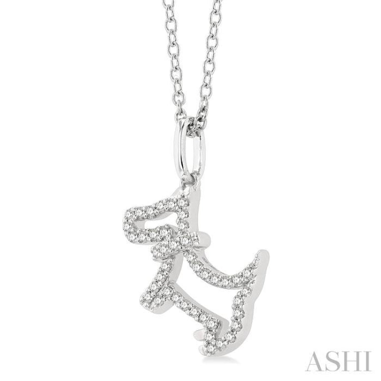 Dog Petite Diamond Fashion Pendant