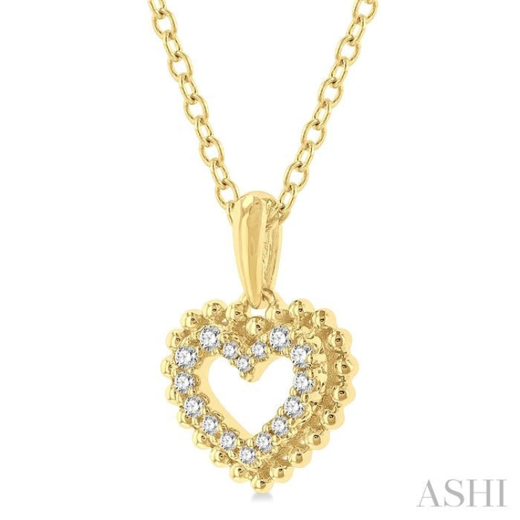 Heart Shape Petite Diamond Fashion Pendant