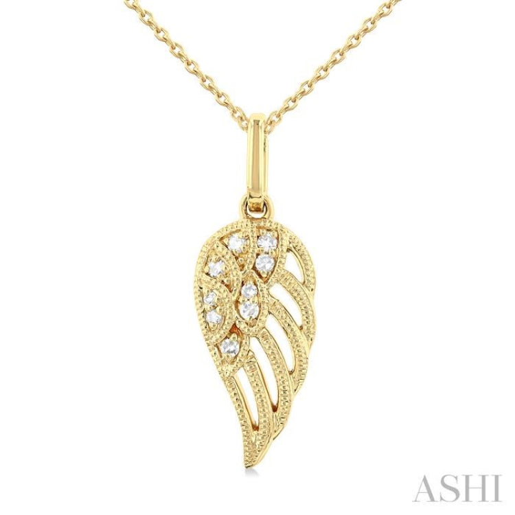 Angel Wings Petite Diamond Fashion Pendant