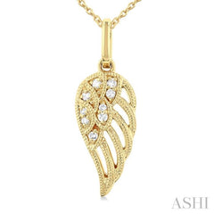 Angel Wings Petite Diamond Fashion Pendant