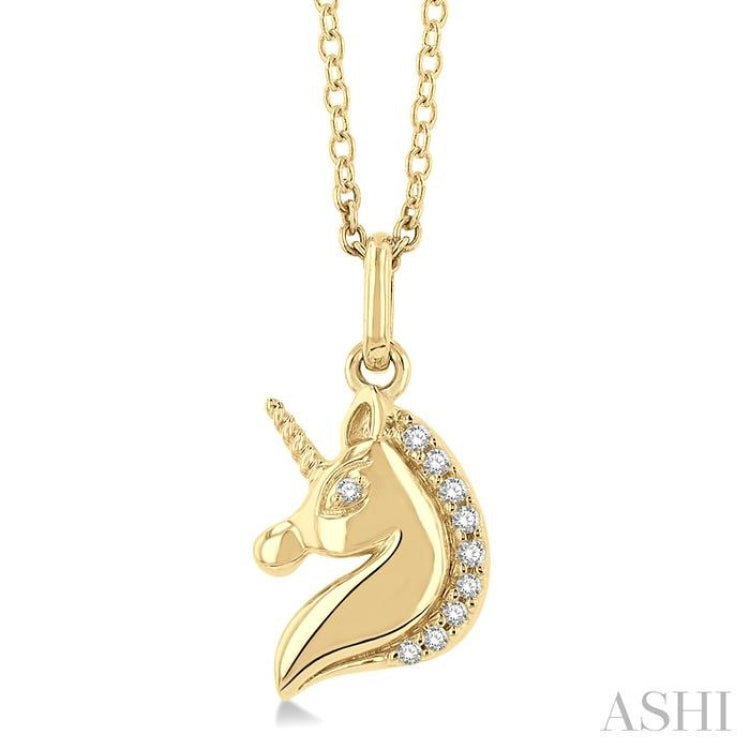 Unicorn Petite Diamond Fashion Pendant