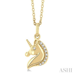 Unicorn Petite Diamond Fashion Pendant