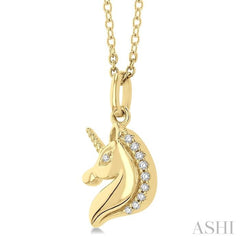 Unicorn Petite Diamond Fashion Pendant