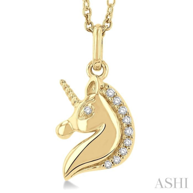 Unicorn Petite Diamond Fashion Pendant