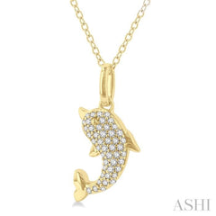 Dolphin Petite Diamond Fashion Pendant