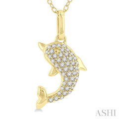 Dolphin Petite Diamond Fashion Pendant