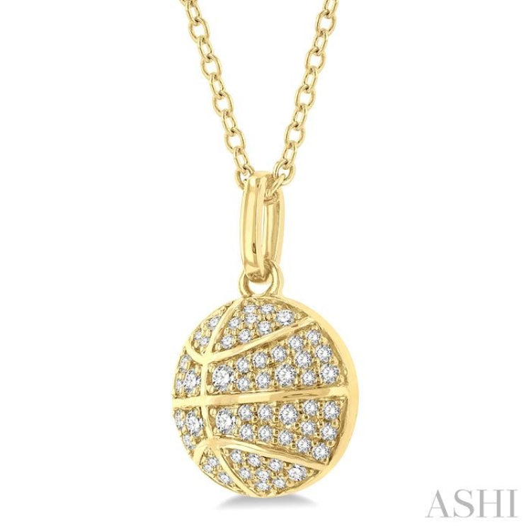 Basketball Petite Diamond Fashion Pendant