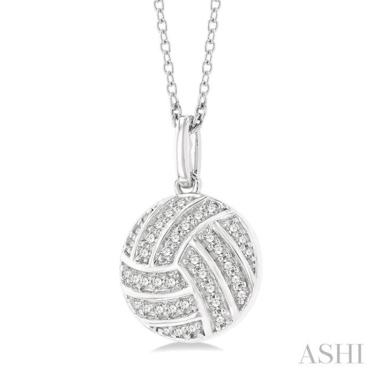 Volleyball Petite Diamond Fashion Pendant