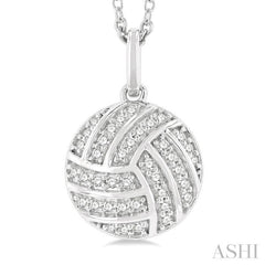 Volleyball Petite Diamond Fashion Pendant