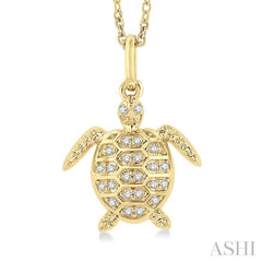 Turtle Petite Diamond Fashion Pendant